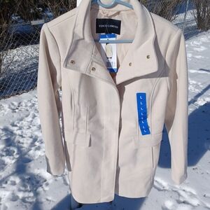 Vince Camuto Women's Light Tan Trench Coat Size Large New W/Tags